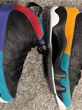 Jordan Men's Black Multi-Color High-Top Sneakers